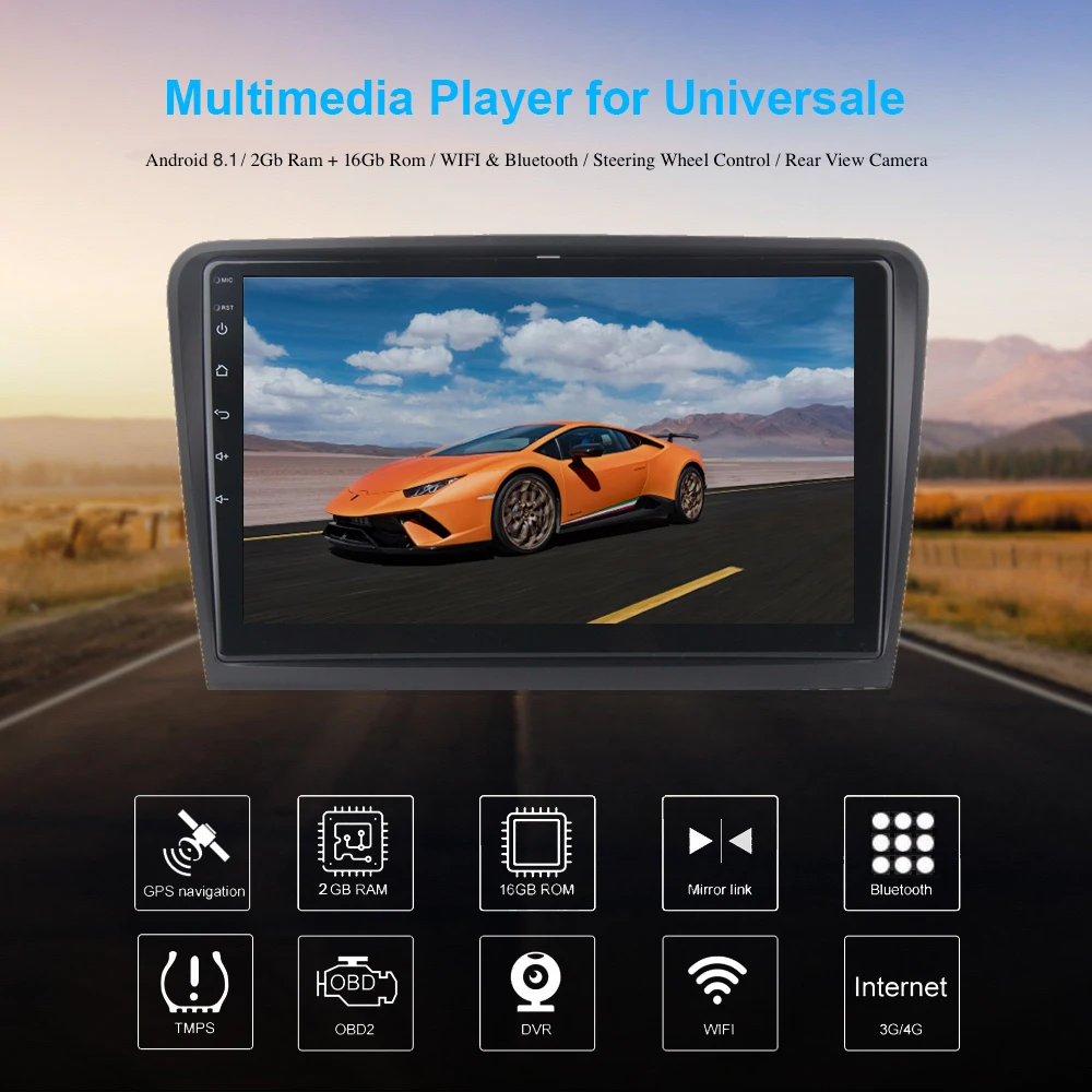 Best Car Multimedia 1 din GPS for Skoda Superb Radio 2008 2009 2010 2011 2012 2013 2014 Android 8.1 Navigation Free Map WIFI RDS HDMI 0