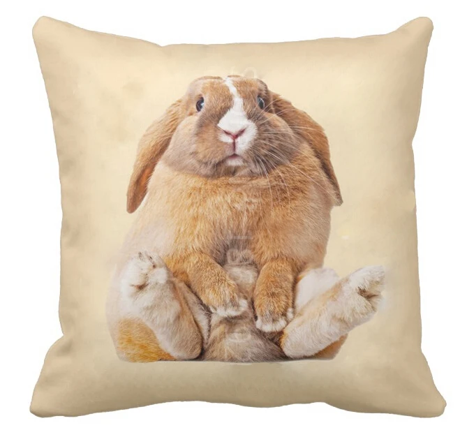 Милый Ушастый кролик наволочка для подушки пухленький декоративный чехол на