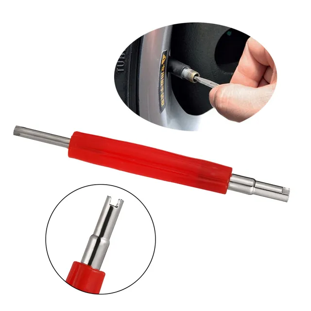 Practical Car Motorcycle Tire Metal Valve Stem Core Remover 2 Way Insertion Handle Portable
