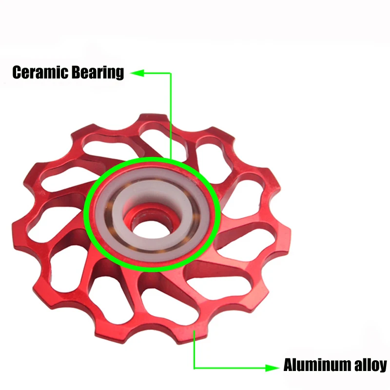 1 шт. 13 т Руководство керамики Jockey Колёса Велоспорт MTB дорожный велосипед шкив Керамика Подшипник Jockey колесо для задний переключатель