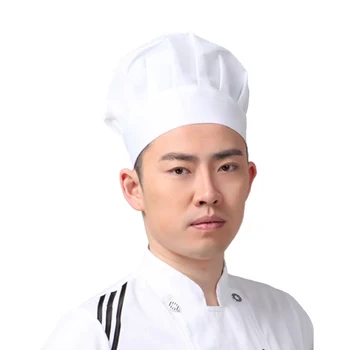 

Chef Hat Cap Kitchen Supplies Dustproof Elastic Adjustable White For Hotel Cake Shop NYZ Shop