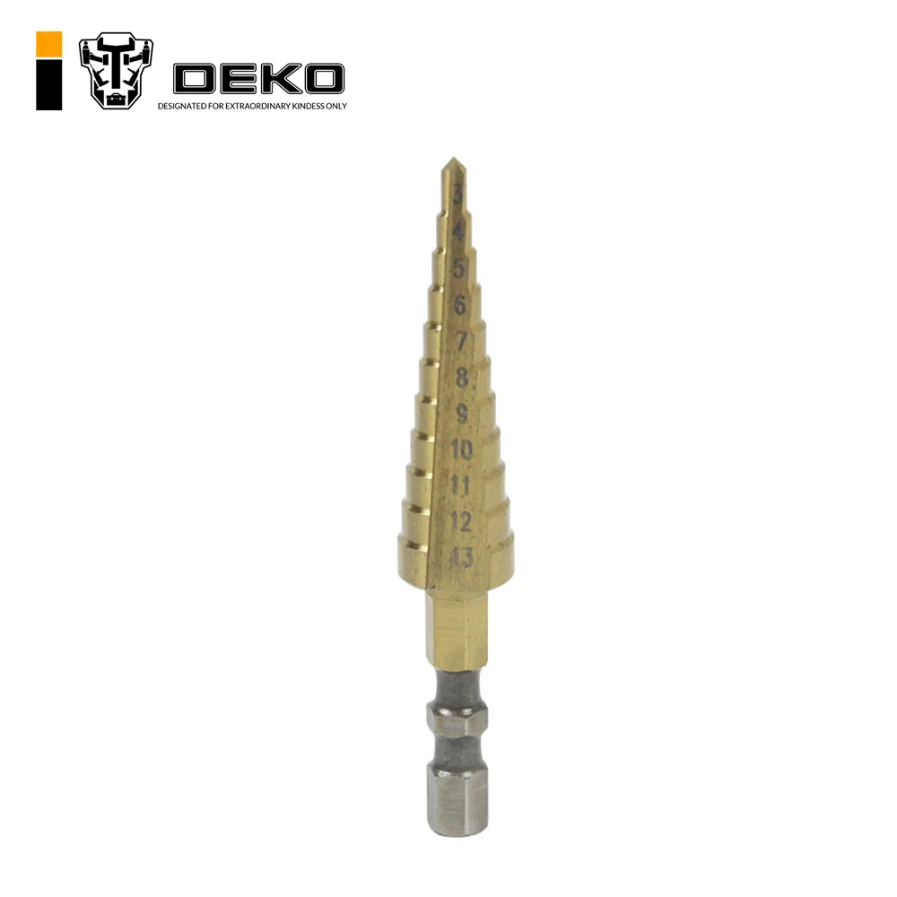 

DEKO New Drill 3-13mm High Speed Steel Pagoda Drilling