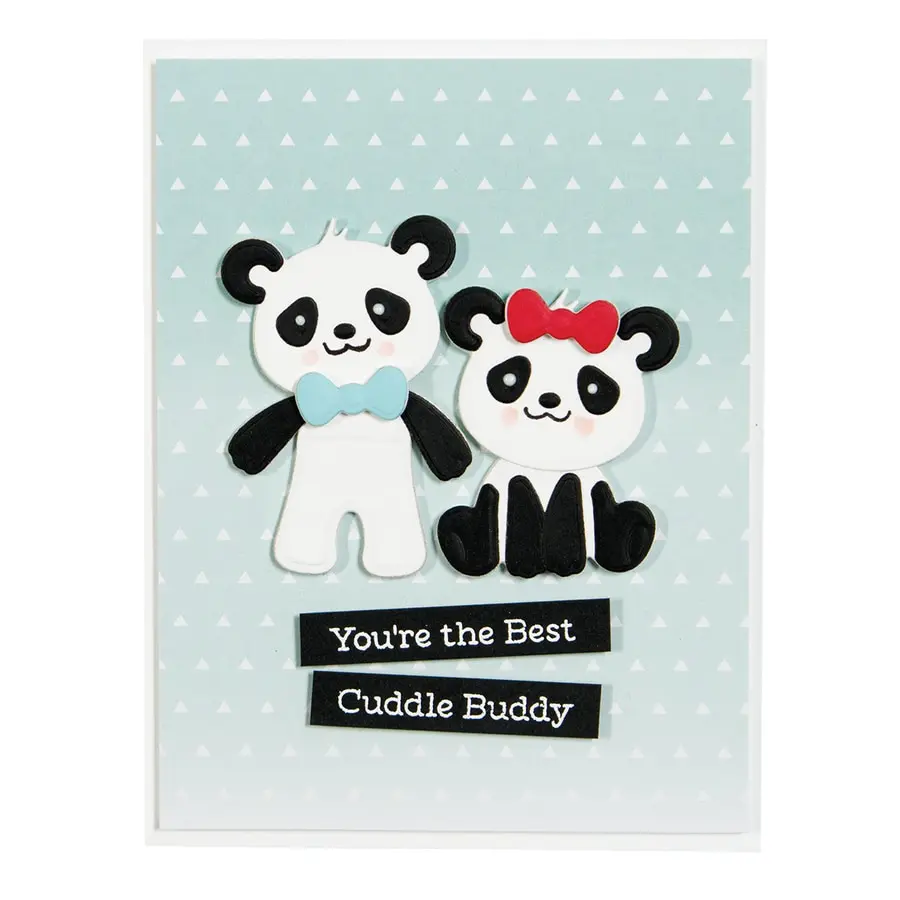 

Panda Couple Metal Cutting Dies Stencils For Card Making Decorative Embossing Suit Paper Cards DIY Dies Scrapbooking New 2019