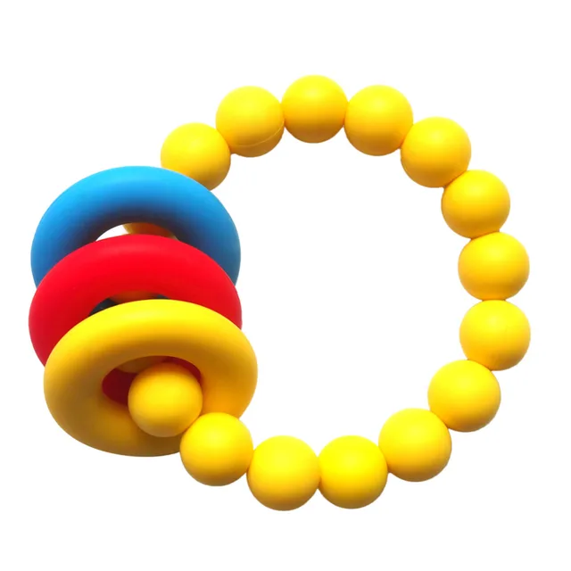 Safety Baby Teether Food Grade Silicone Infant Teething Beeds Bracelet Newborn Tooth Training Toys BPA Free - Image 2
