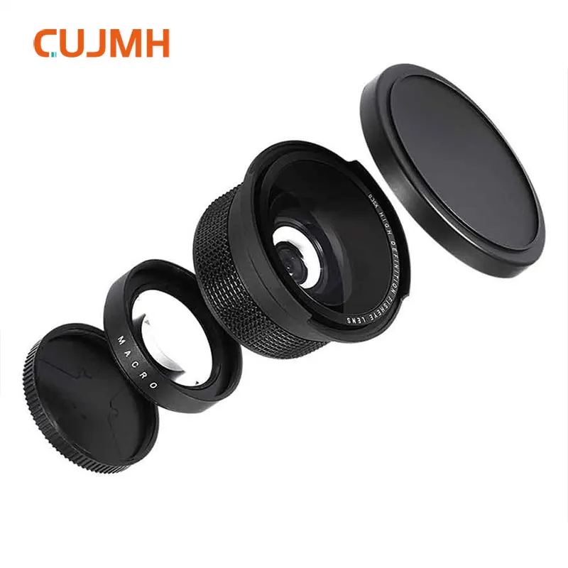 

CUJMH Lightdow 58mm 0.35X Fish Eye Super Wide Angle Fisheye Lens for Canon Nikon Sony DSLR