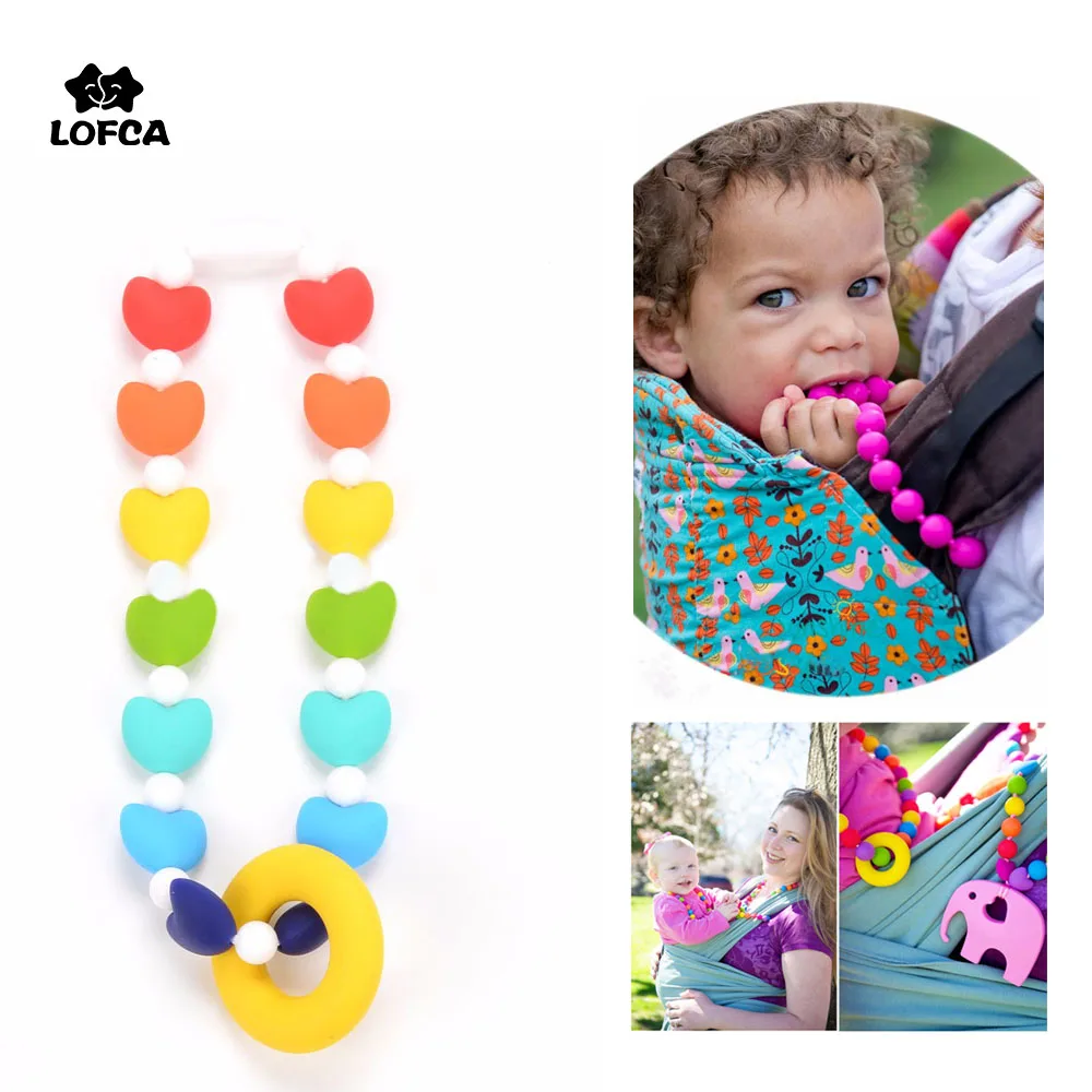 

BPA Free Silicone Teether Heart Chew Teething Pacifier Clip For Baby Carrier Accessory Safety Silicone Heart Teething