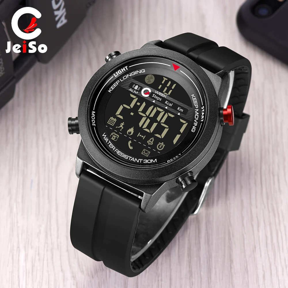 JEISO font b Smart b font Sport Mens Electronic font b Watches b font Waterproof Pedometers