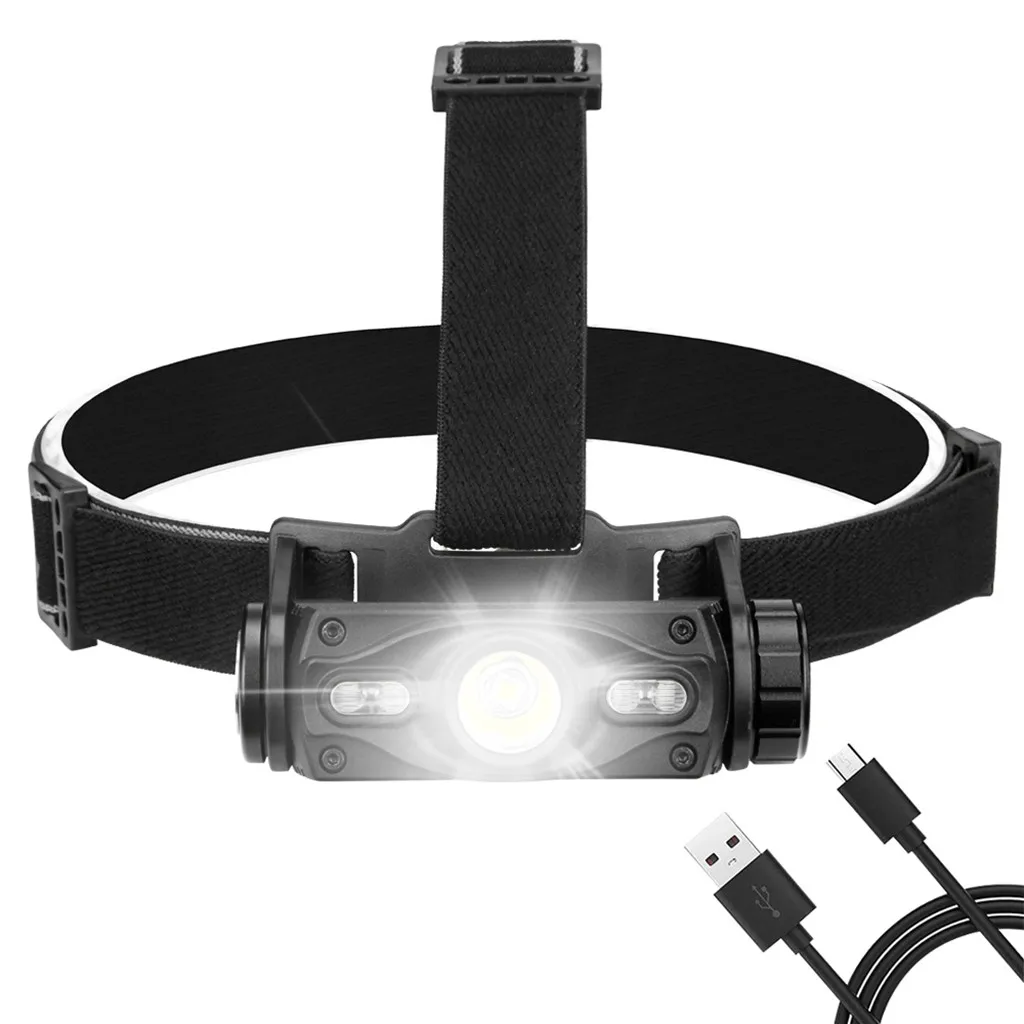 Waterproof XM L2 LED Headlamp Flashlight 18650 USB Rechargeable Bicycle Light Outdoor camping cycling headlights A3058 | Спорт и