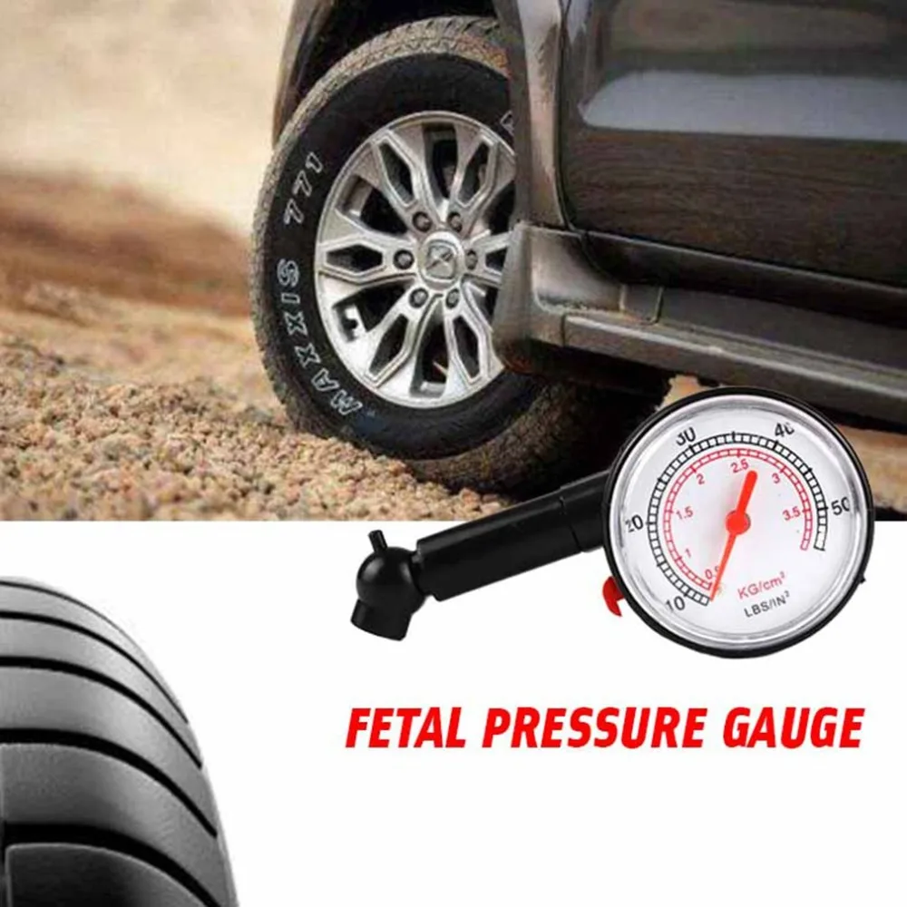 

Portable Car Truck Air Tire Pressure Gauge Dial Meter Universal Vehicle Tyre Pressure Tester Monitoring Tool