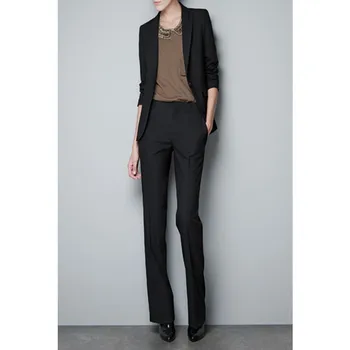 

New quality Slim women's Black Formal work wear OL pants suit Business Work Wear cool Suits Jacket+Pants