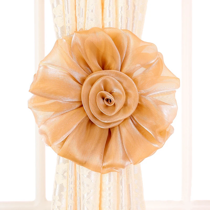 2 шт. форма цветка окна застежки для штор держатели подхват с пряжкой ремень