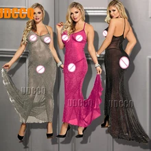 Нижнее белье, сексуальное, эротическое, мерцающее, Babydoll, нижнее белье, платье, Эротический пеньюар, сорочка, костюмы, смокинг, юбка, длинная юбка