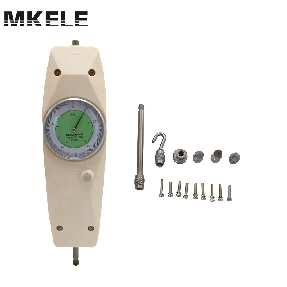 

NK-100 100N Force discharge Push Pullmeter Analoge Pointer Gauge Tester