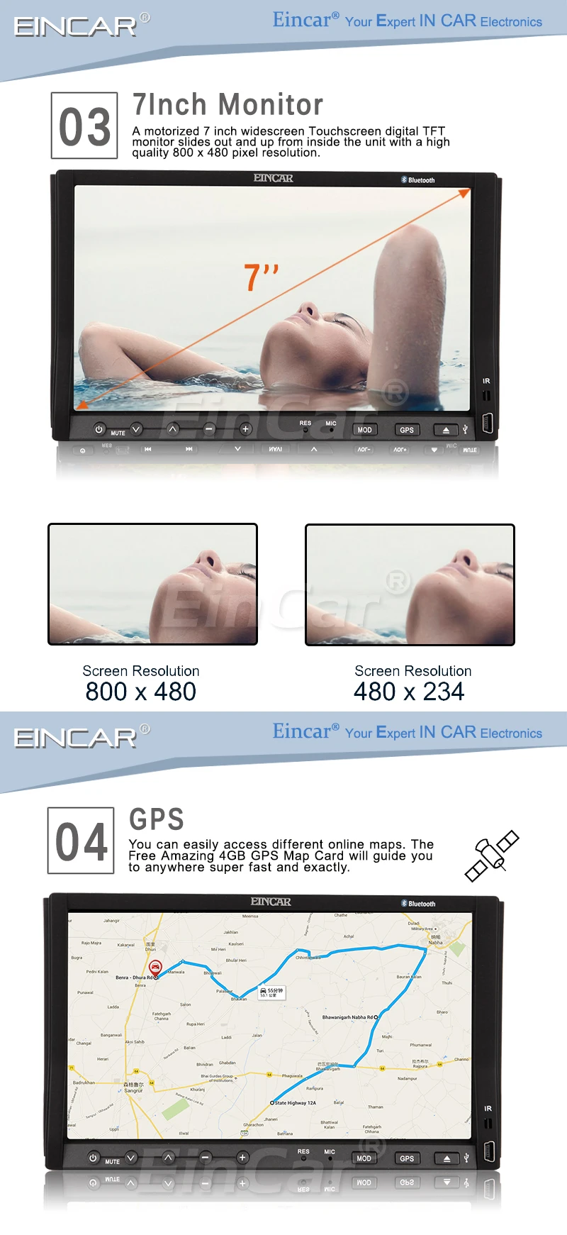 Perfect Music Radio 8GB GPS Map MP3 PC Logo Car DVD Player AMP SD 2 Din Autoradio Receiver Stereo In Deck Navigator CD 3