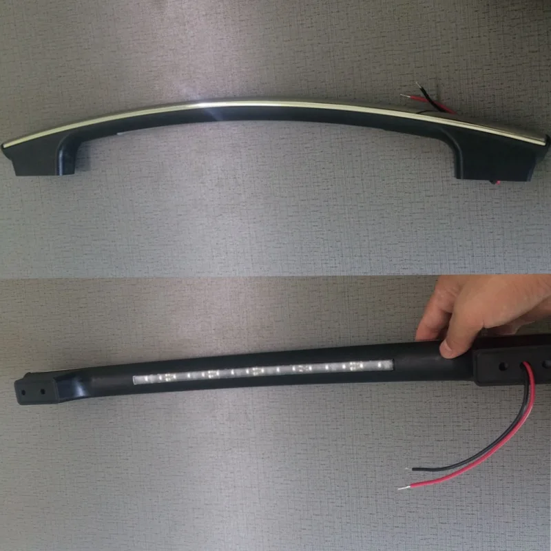 12 V 2" Платиновая вспомогательная рукоятка из нержавеющей стали синий/белый светодиодный морской Лодка RV кемпинг