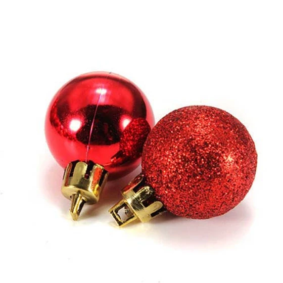 24 шт шикарные рождественские безделушки для елки простые блестящие рождественские украшения шар украшение красный