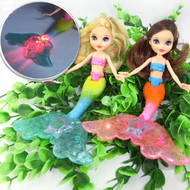Unique Fashion Ariel Princess LED Light Mermaid Doll Toy Classic Girl's