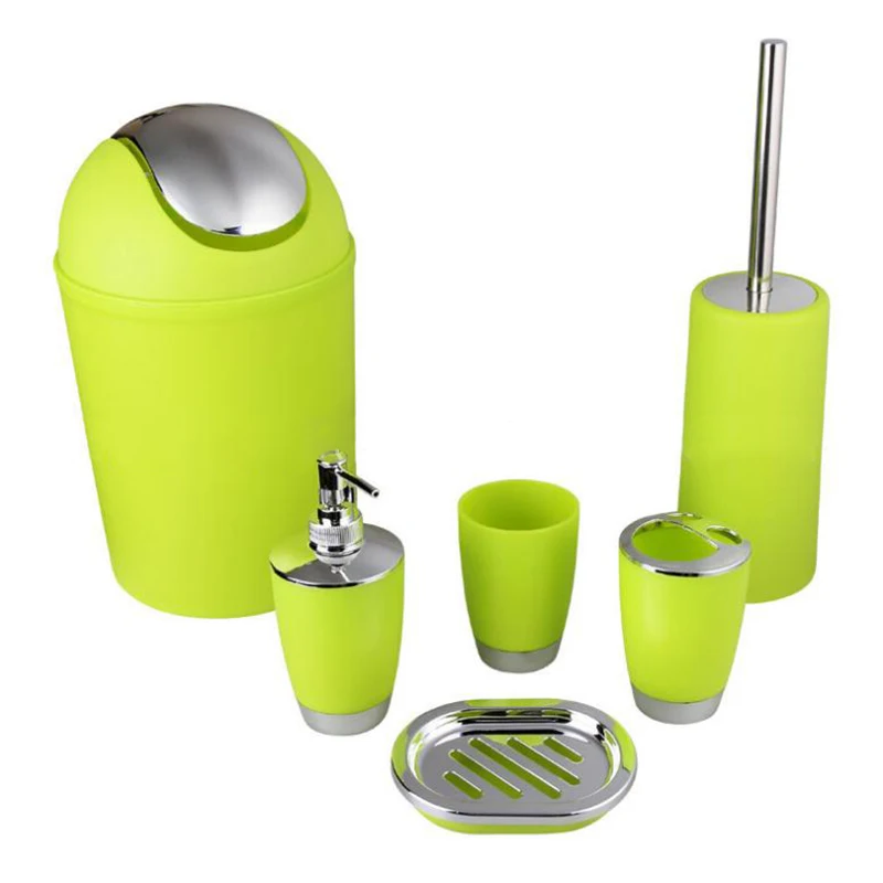 

Bathroom Six Sets New Gifts Hotel Bathroom Toiletries, Trash Plastic Bathroom Suits Bathroom Accessories