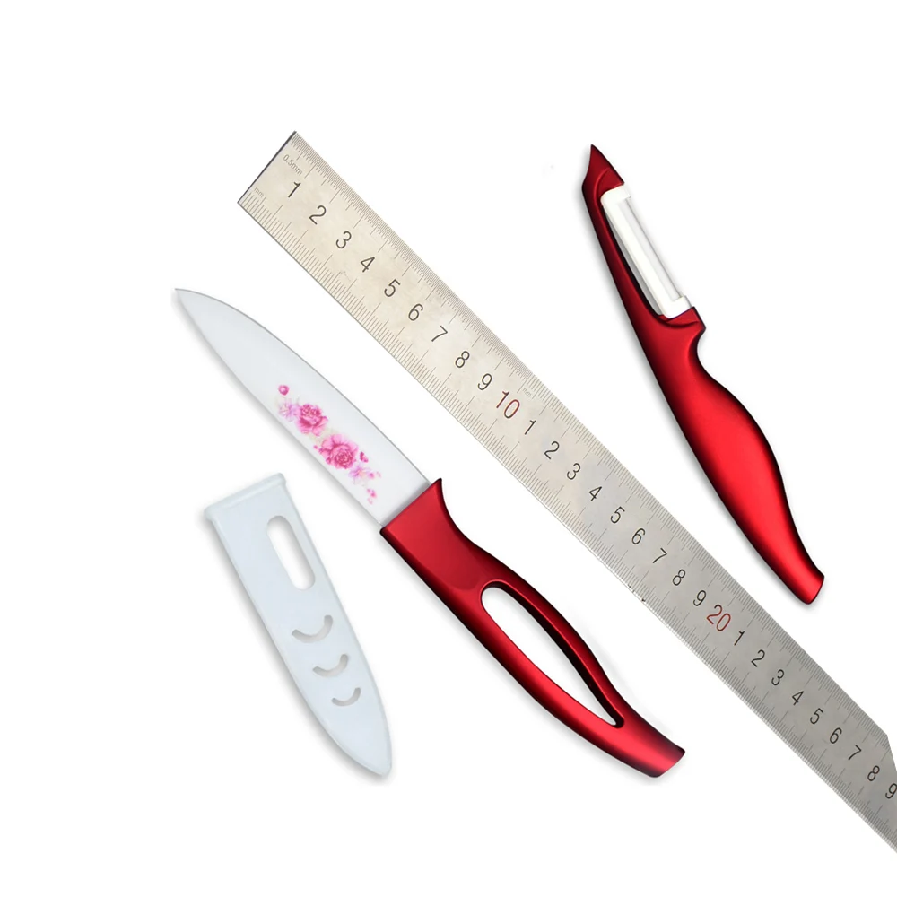 Ceramic Knife Ceramic Peeler Paring Knives ABS+TPR Kitchen Knives Set