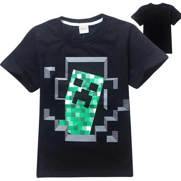 2018 Summer New My World Cartoon Kids Baby Boy Short Sleeve Tee 4-14 Years Old |