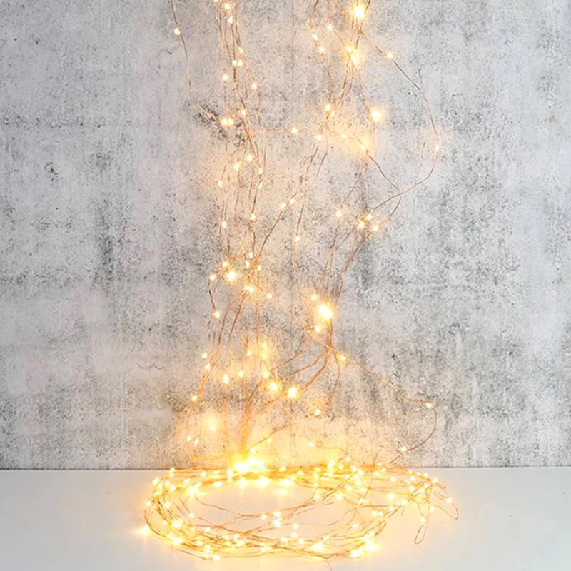 Fairy Vines Copper Wire String Lights 5 Branch 10 Branch AA Battery EU Plug Starry Garland For Cafe Bar Xmas Wedding DIY Decor (2)