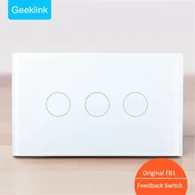 Geeklink нам Тип сенсорный переключатель обратной связи 1/2/3 WI-FI дистанционного Управление по RemoteBox 3 S или Thinker на Умный дом Automization