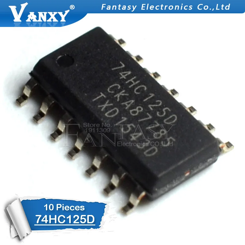 

10PCS 74HC125D SOP14 74HC125 SOP SN74HC125DR SOP-14 SN74HC125 SMD new and original IC