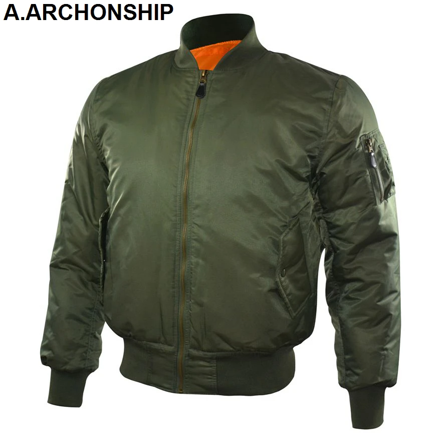 MA1 Men Winter Warm Military Airborne Flight Tactical Bomber Jacket Army Air Force Fly Pilot Jacket