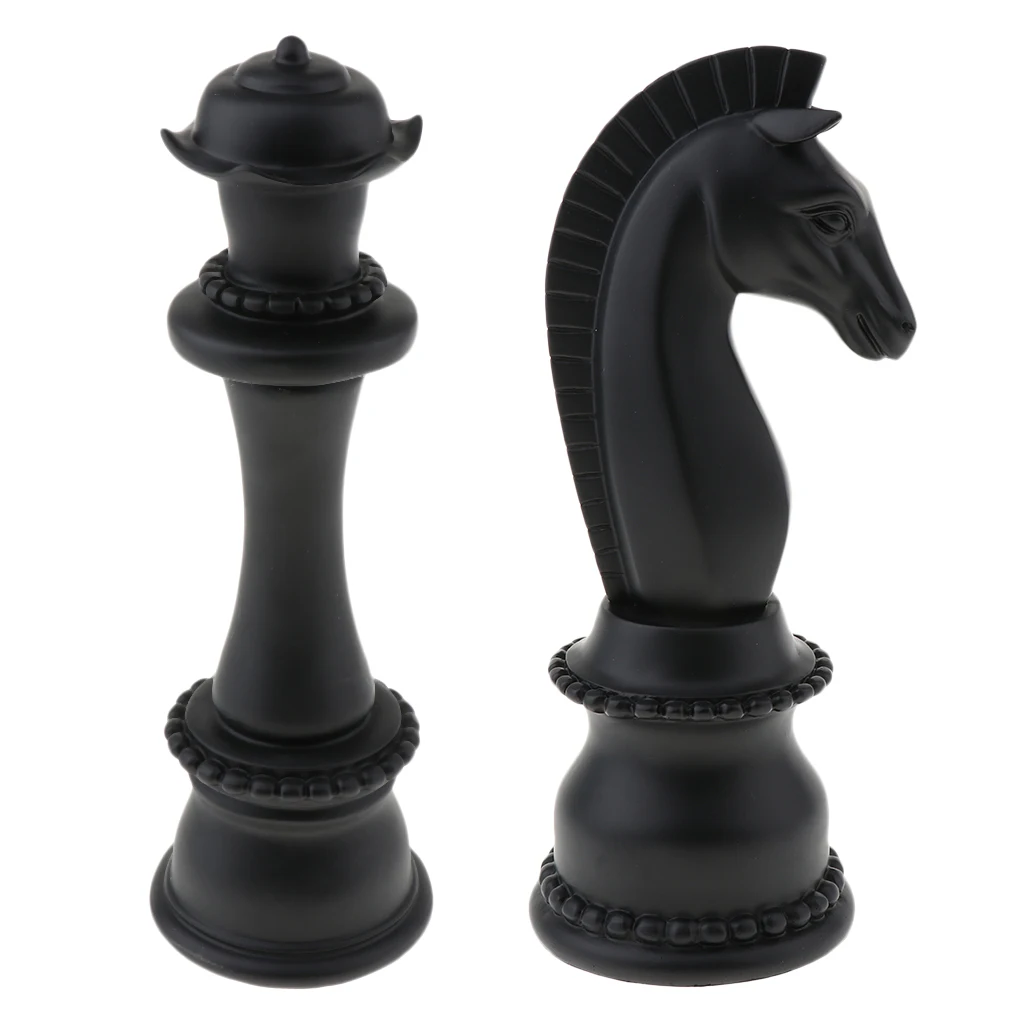 Resin Chess Figure Model Figurines Horse Home Decor Table Ornaments Queen & Knight Chess