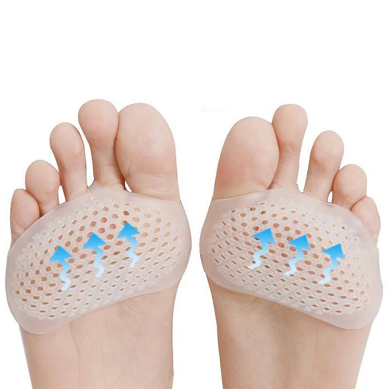 

2Pcs Foot Care Gel Toe Separator Bunion Splint Beehive Shaped Forefeet Sleeve Cushions Metatarsal Pads for Feet Pain Relief Tool