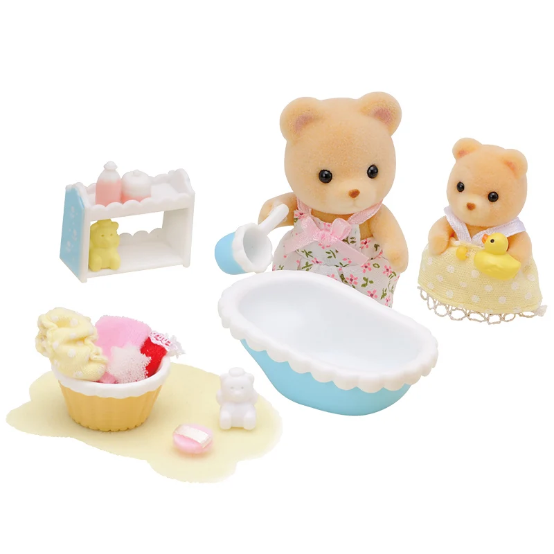 Sylvanian Families пушистый кукольный домик с животными, фигурка для ванны для малышей, набор для мам и детей#5092 Новинка