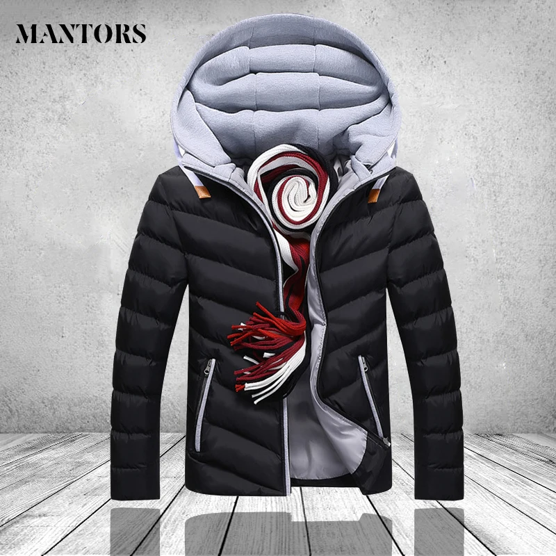 

Winter men's hooded jackets 2019 new New Arrival male thicken warm sportwear men plus size Multi-pockets design cotton overcoats