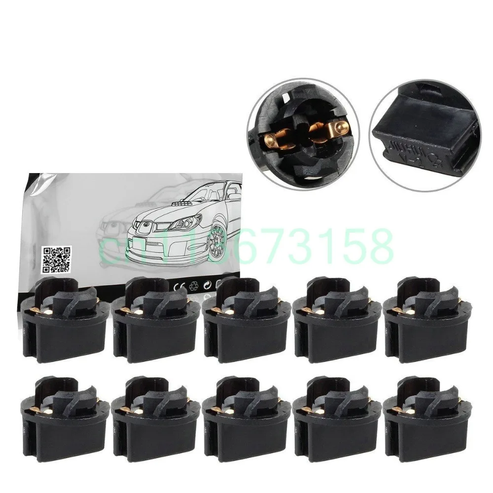 

10x T10 168 Twist Lock Wedge Instrument Panel Dash Light Gauge Cluster Bulbs Base Sockets