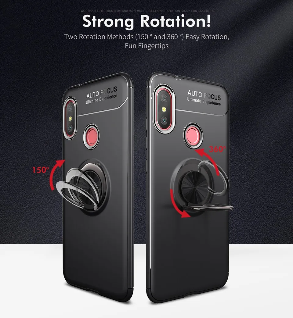 Case for Xiaomi Mi A2 Lite Coque Ring Car Holder Xiomi Mi A1 8 Max 3 Case for Xiaomi Redmi Note 5 Plus 4 4X 4A 6A S2 6 Pro Cover (6)