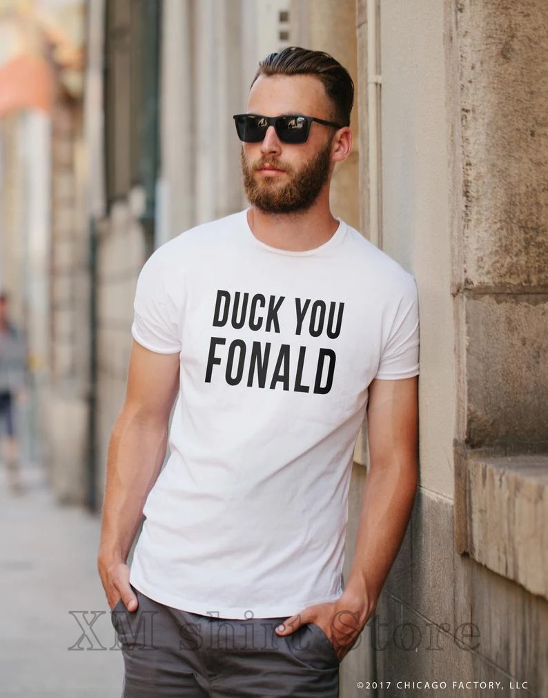 Мужская футболка с Дональдом Трампом Duck You Fonald смешная принтом Дональд Трамп