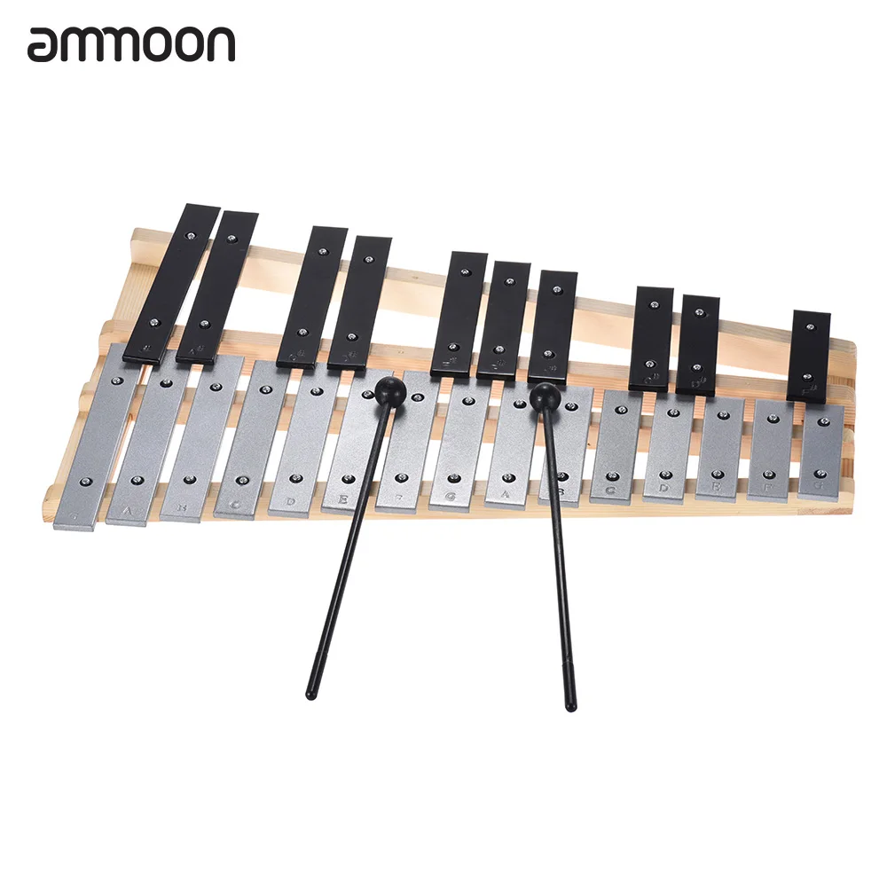 

ammoon 25 Note Glockenspiel Xylophone Educational Musical Percussion Instrument Gift with Carrying Bag