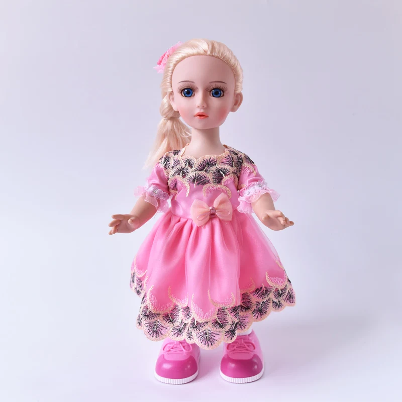 Принцесса Анна 16 ''42 см Интерактивная кукла говорящая танцы русская говорящая ходячая кукла подарок для девочки - Цвет: Белый