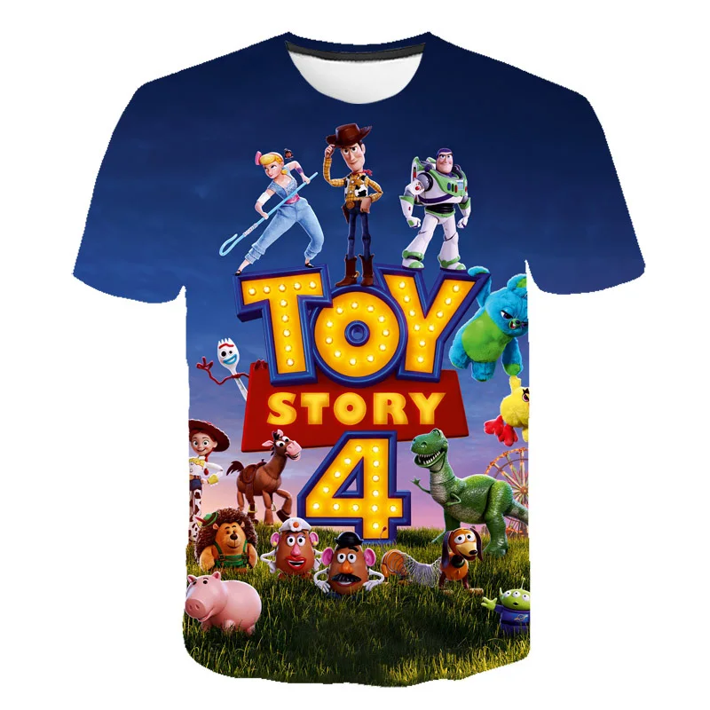 

2019 Summer New t shirts men/women Cartoon movie Toy Story 4 3D printed t-shirt Short sleeve Harajuku style tshirt Anime tops