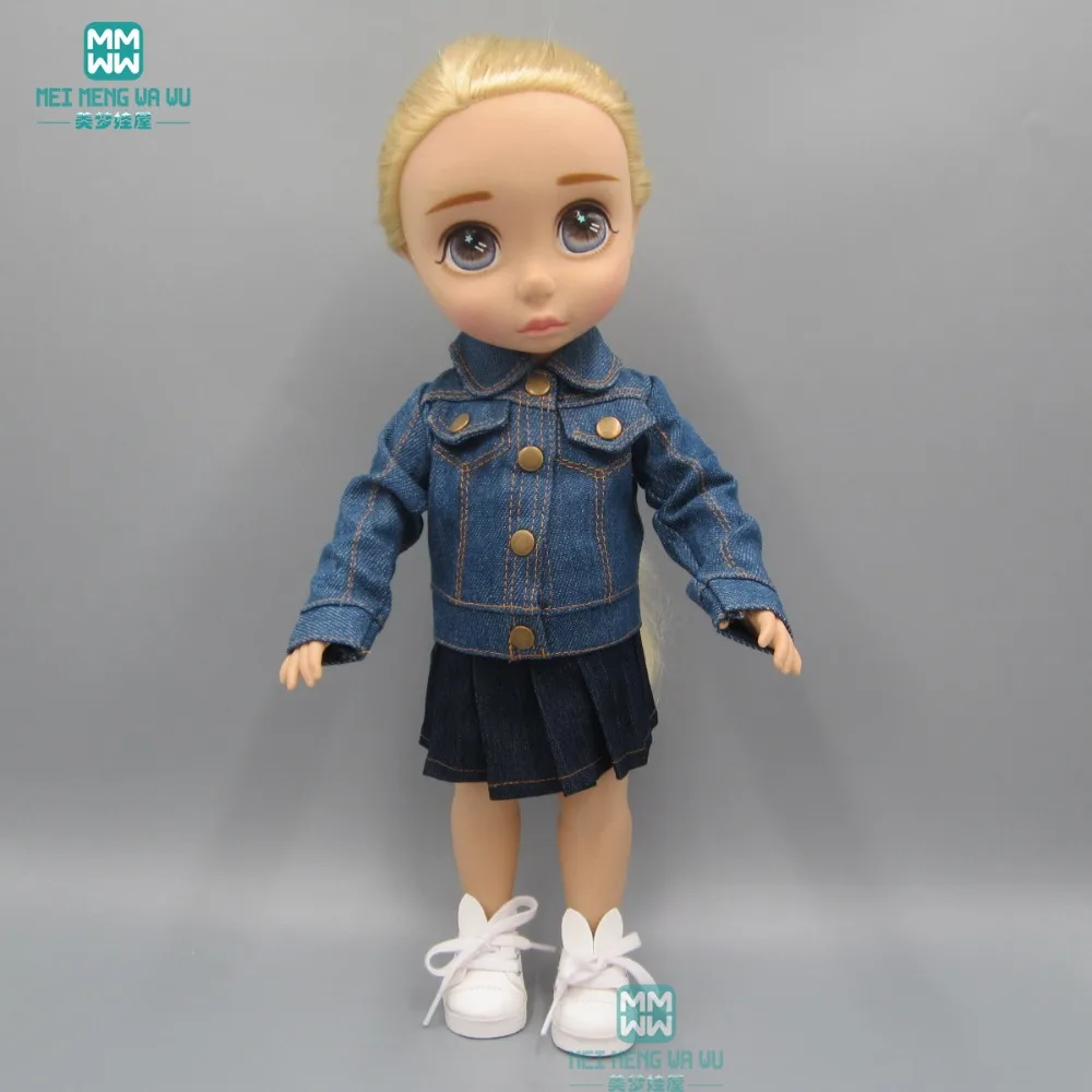 Модная Джинсовая куртка кукольная одежда кукольная обувь подходит 40 см салонная кукла