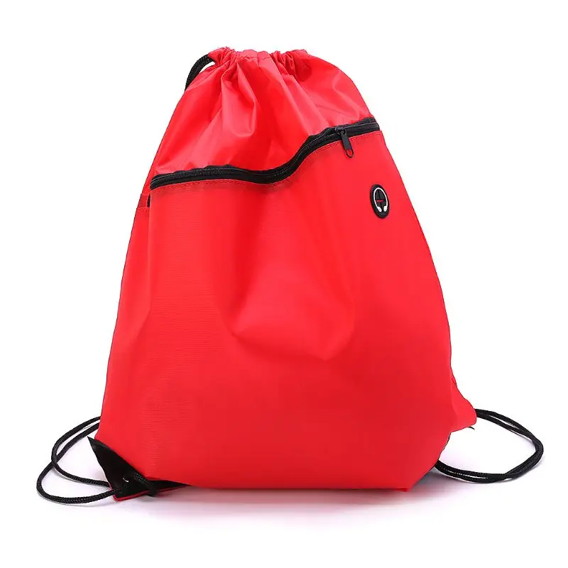 

Fashion String Drawstring Backpack Tote Cinch Sack School Bag Bookbag Sport Pack