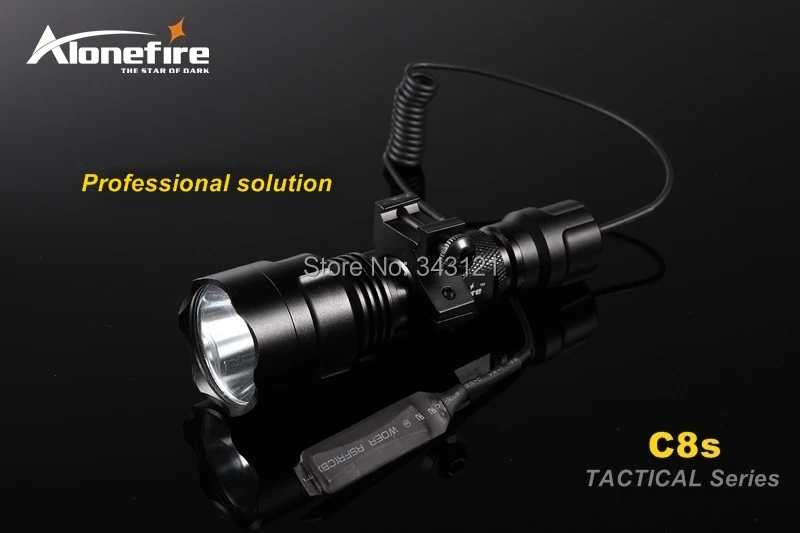 AloneFire Тактический светильник C8 CREE XM-L2 U3 светодиодный фонарь страйкбол прицел ружья светильник 18650 перезаряжаемая батарея