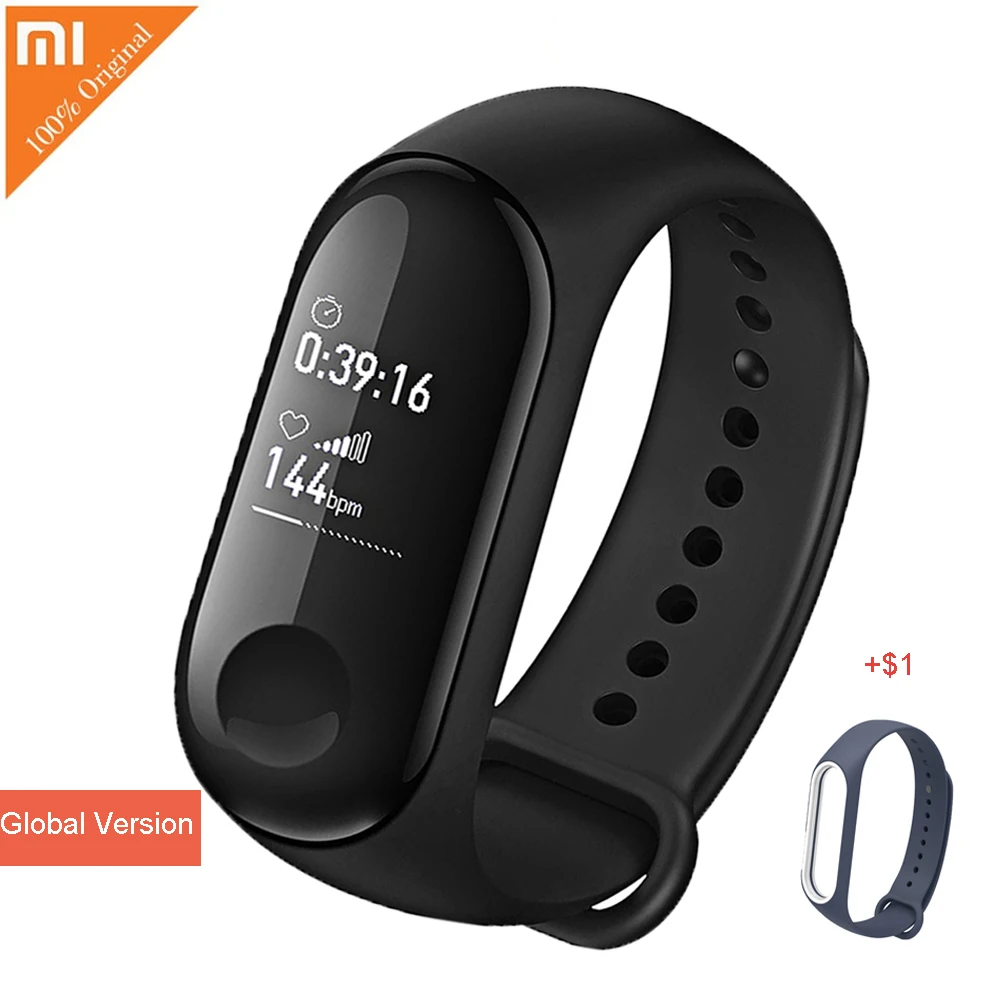 

International Version Xiaomi Mi Band 3 Smart Bracelet BT 4.1 Wristband with Heart Rate Monitor Sport Smart Band for Smartphone
