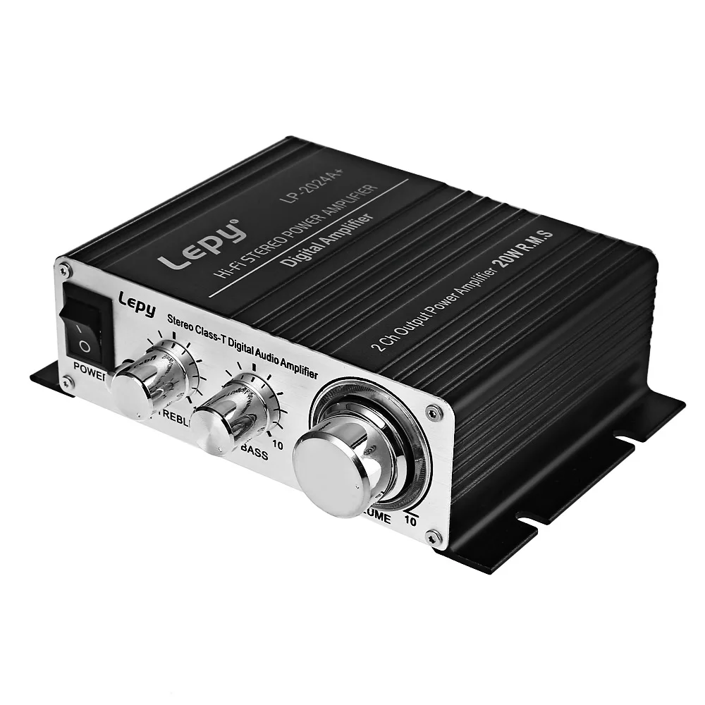 Original Lepy LP-2024A+ 2CH 12V 5A USB SD HiFi Stereo Class T 2X20W RCA Digital Audio Car Amplifier Mini Audio Amplifier Original Lepy LP-2024A+ 2CH 12V 5A USB SD HiFi Stereo Class T 2X20W RCA Digital Audio Car Amplifier Mini Audio Amplifier