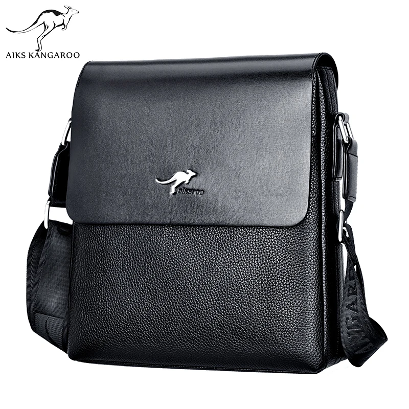 

Aiks Kangaroo High Quality Crossbody Shoulder Bag Fashion Business Men's Messenger Bag Designer Vintage Men Purses and Handbag