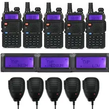 5 шт. Baofeng UV-5R TP 136-174/400-520 МГц двухдиапазонный высокой мощности 8 Вт двухсторонний UV-5RTP переносной любительский радиоприёмник рация с 5 шт. динамик