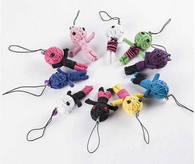 

10pcs Wholesale New Style Voodoo Doll Keychains little voodoo dolls Free Shipping Accessories