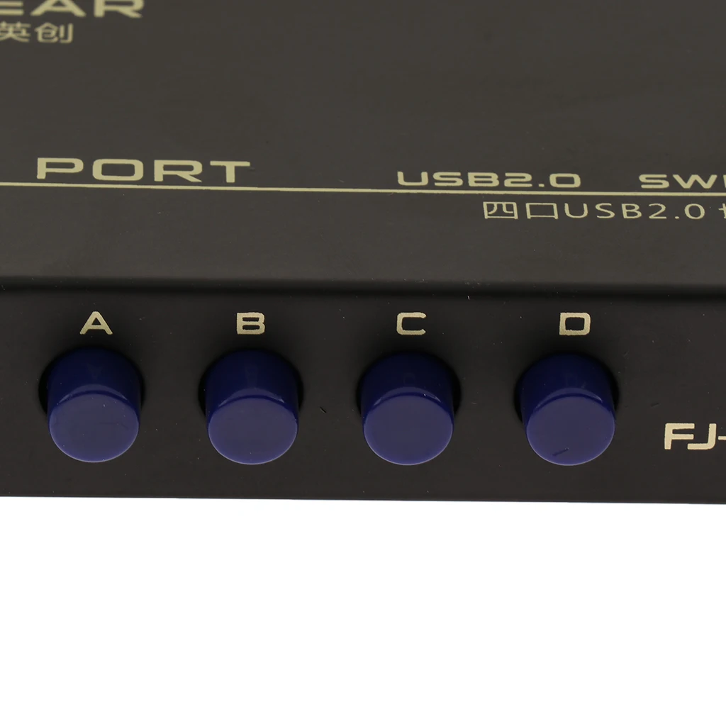 4Ports USB Manual Sharing Switch HUB Selector Switcher for Printer Scanner