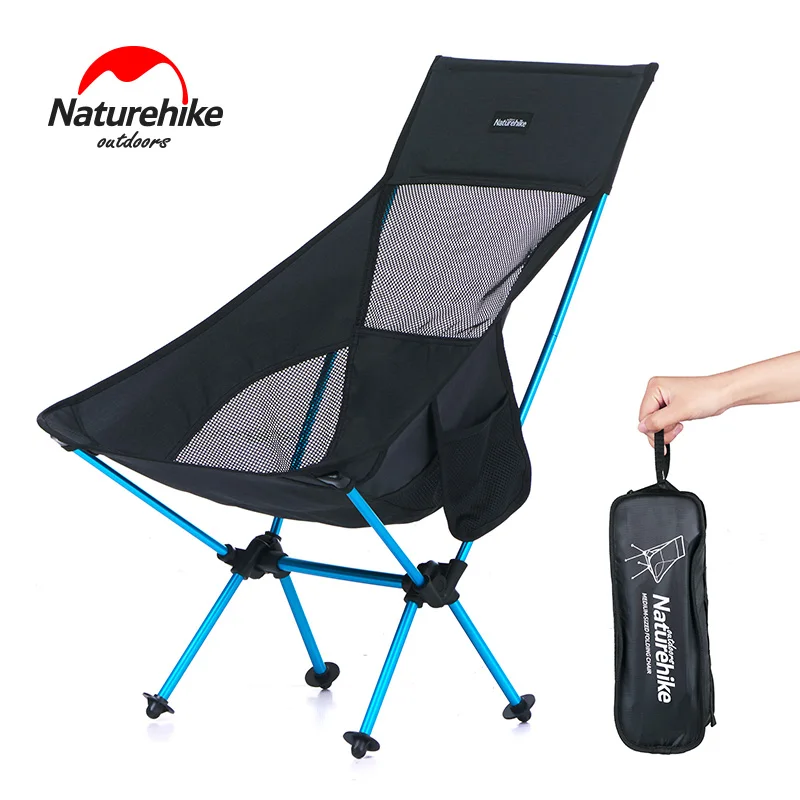 NatureHike في الصيد كرسي كرسي متحرك قابل للطي التخييم المشي البستنة الشواء مسند الظهر كرسي كرسي بلا ظهر قابل للطي