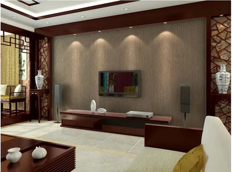 Free shipping high quality non woven plane wallpaper