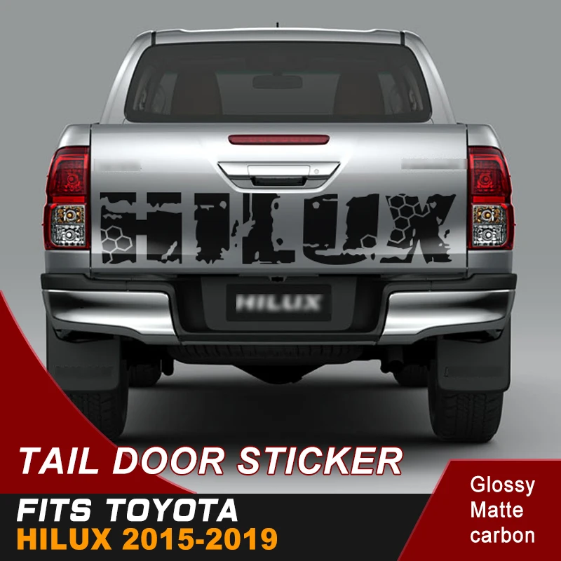  free shipping 1Piece back door dirty marks graphic Vinyl car sticker for TOYOTA HILUX revo or vigo